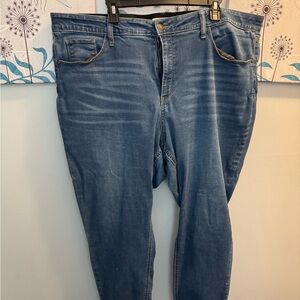 Ava & Viv Blue Straight Leg classic stretch Jeans Olys Size 24W
